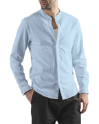 Elegant Long Sleeved Cotton Linen Shirt