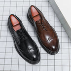 Elegant Leather Brogue Dress Shoes