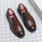 Elegant Leather Brogue Dress Shoes